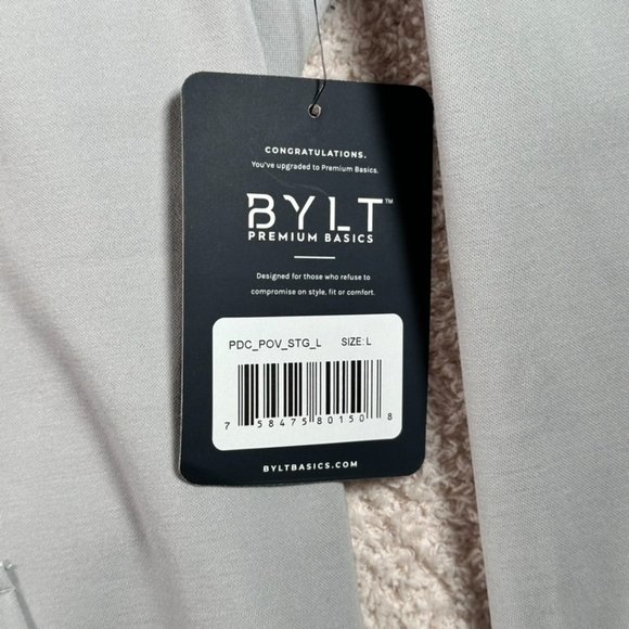 Bylt Mens Elite Drop Cut Pullover Hoodie Sweatshirt Grey Size Large NWT Comfy - Picture 8 of 11